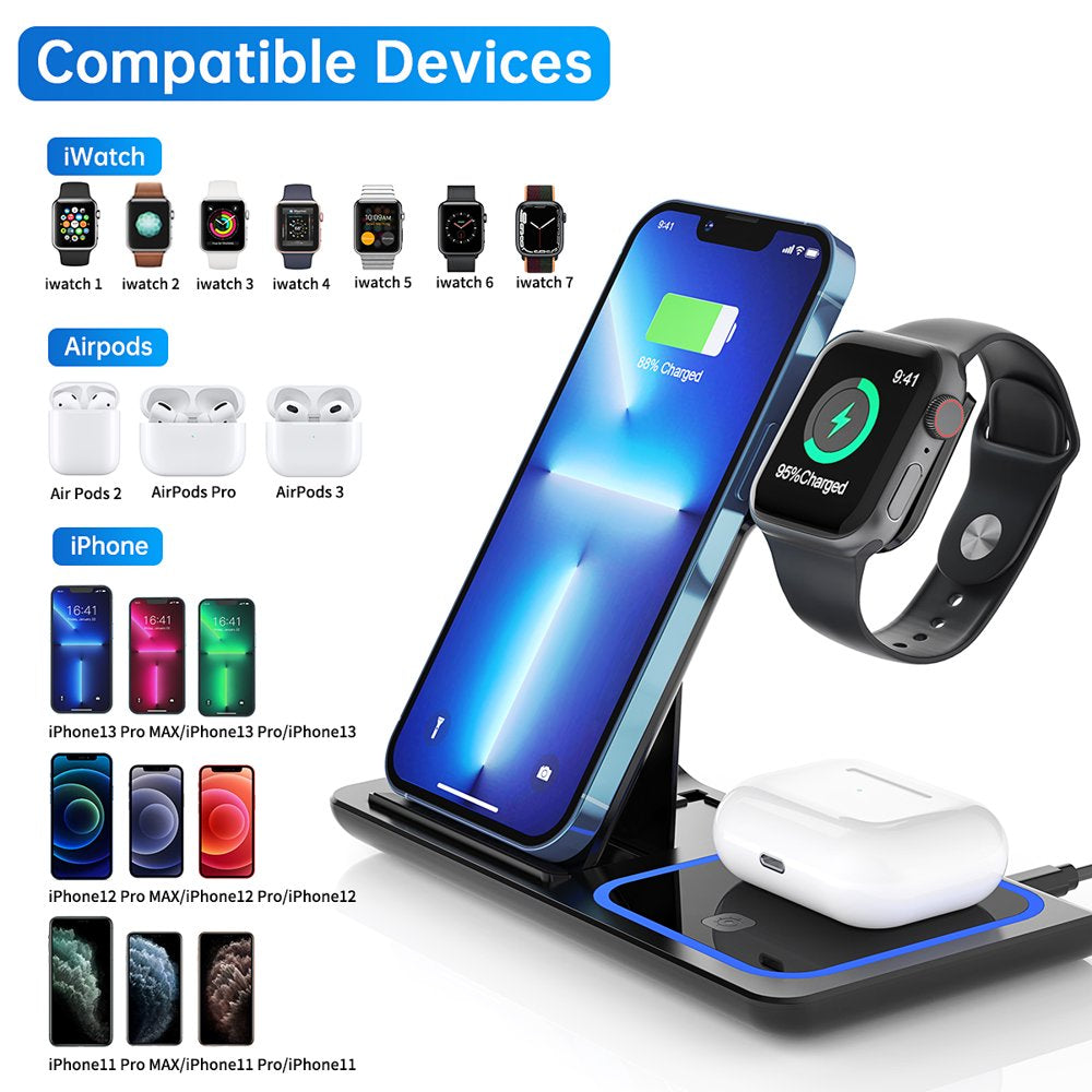 3-in-1 wireless charging stations for MULTIPLE DEVICES!! including the latest ones